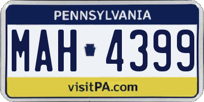 PA license plate MAH4399