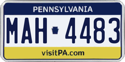 PA license plate MAH4483