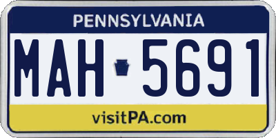 PA license plate MAH5691