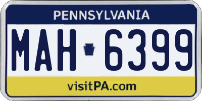 PA license plate MAH6399