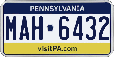 PA license plate MAH6432