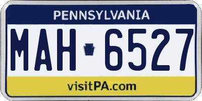 PA license plate MAH6527