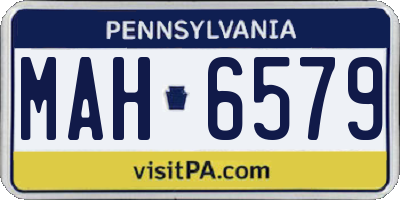 PA license plate MAH6579