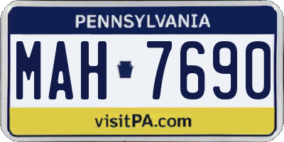 PA license plate MAH7690