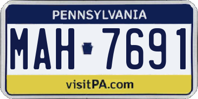 PA license plate MAH7691