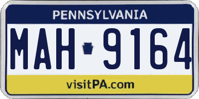 PA license plate MAH9164