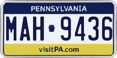 PA license plate MAH9436