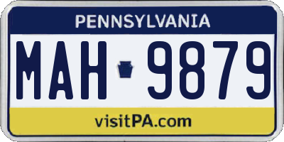 PA license plate MAH9879