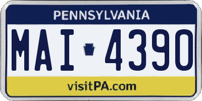PA license plate MAI4390