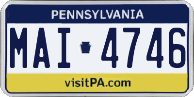 PA license plate MAI4746