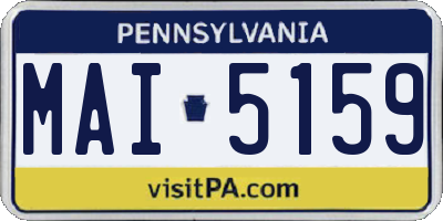 PA license plate MAI5159