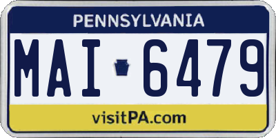 PA license plate MAI6479
