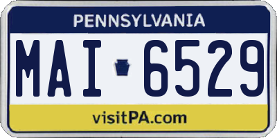 PA license plate MAI6529