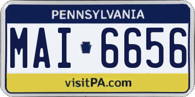 PA license plate MAI6656