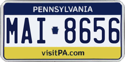 PA license plate MAI8656
