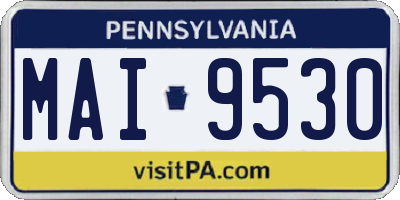 PA license plate MAI9530