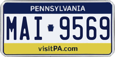 PA license plate MAI9569