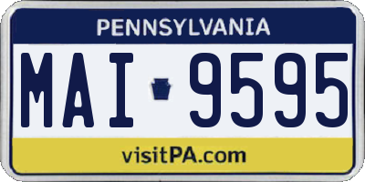 PA license plate MAI9595
