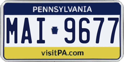 PA license plate MAI9677