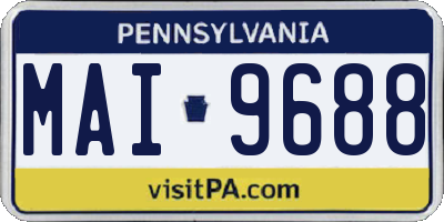 PA license plate MAI9688