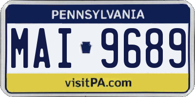 PA license plate MAI9689
