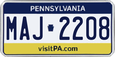 PA license plate MAJ2208