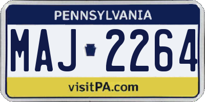 PA license plate MAJ2264