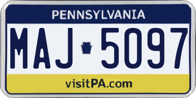 PA license plate MAJ5097