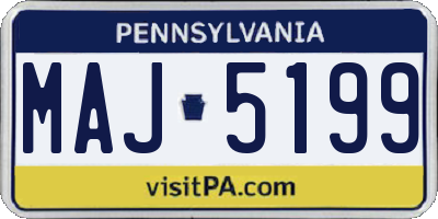 PA license plate MAJ5199