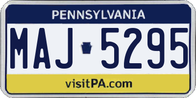 PA license plate MAJ5295