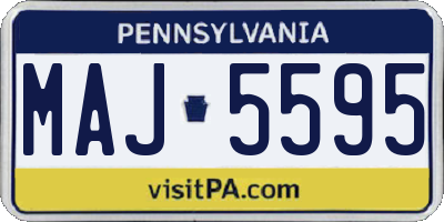 PA license plate MAJ5595