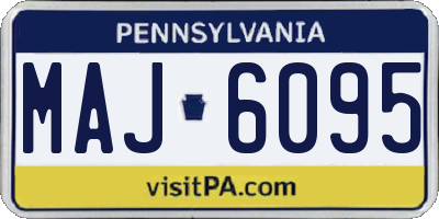 PA license plate MAJ6095