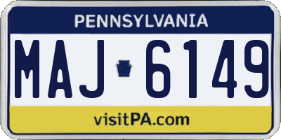 PA license plate MAJ6149