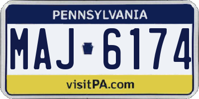 PA license plate MAJ6174