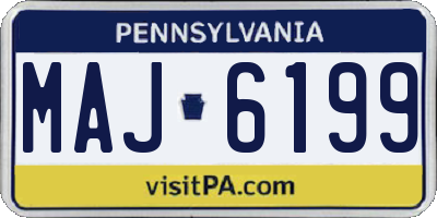 PA license plate MAJ6199