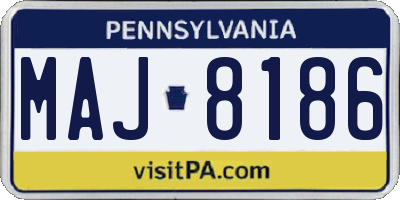 PA license plate MAJ8186