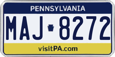PA license plate MAJ8272