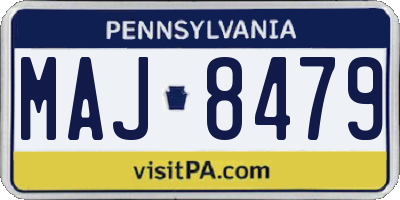PA license plate MAJ8479