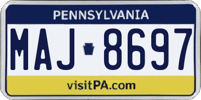 PA license plate MAJ8697