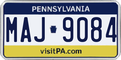 PA license plate MAJ9084