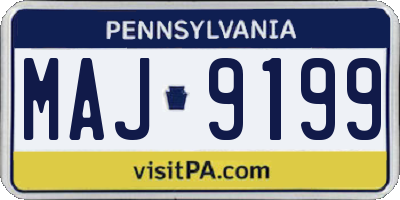 PA license plate MAJ9199