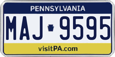 PA license plate MAJ9595