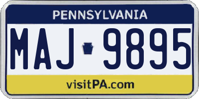 PA license plate MAJ9895