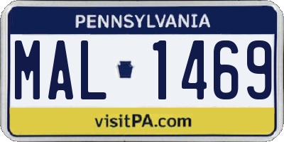 PA license plate MAL1469