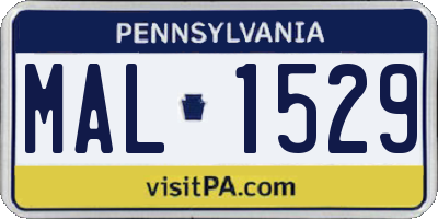 PA license plate MAL1529