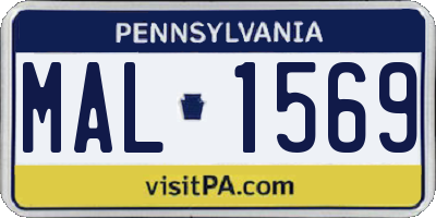 PA license plate MAL1569