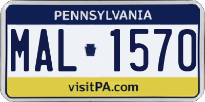 PA license plate MAL1570