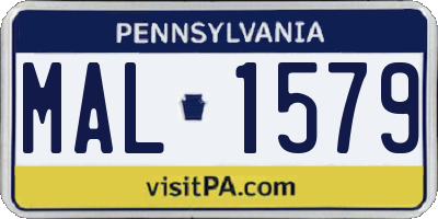 PA license plate MAL1579