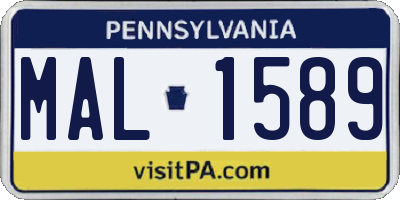 PA license plate MAL1589