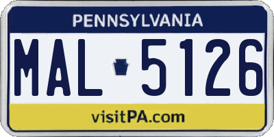 PA license plate MAL5126